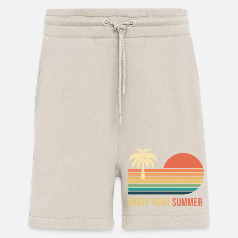 Sunset Retro Palm Tree - Shorts - made by SPREAD - WARM CLAY