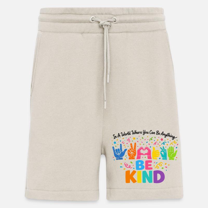 Be Kind Sign Language Inclusive - Shorts - made by SPREAD - WARM CLAY
