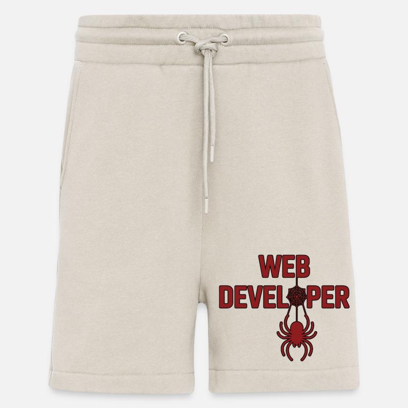Logo-shirt Spider Designer Web - Short bio décontracté fabriqué en UE - WARM CLAY