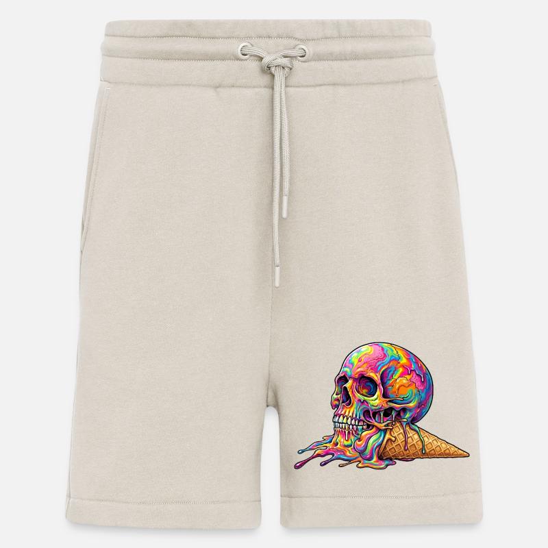 Cream Skull - Short bio décontracté fabriqué en UE - WARM CLAY