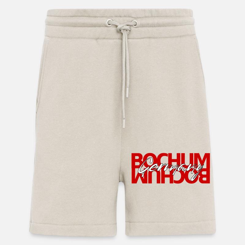 Bochum Germany Script Overlay - Shorts - made by SPREAD - WARM CLAY