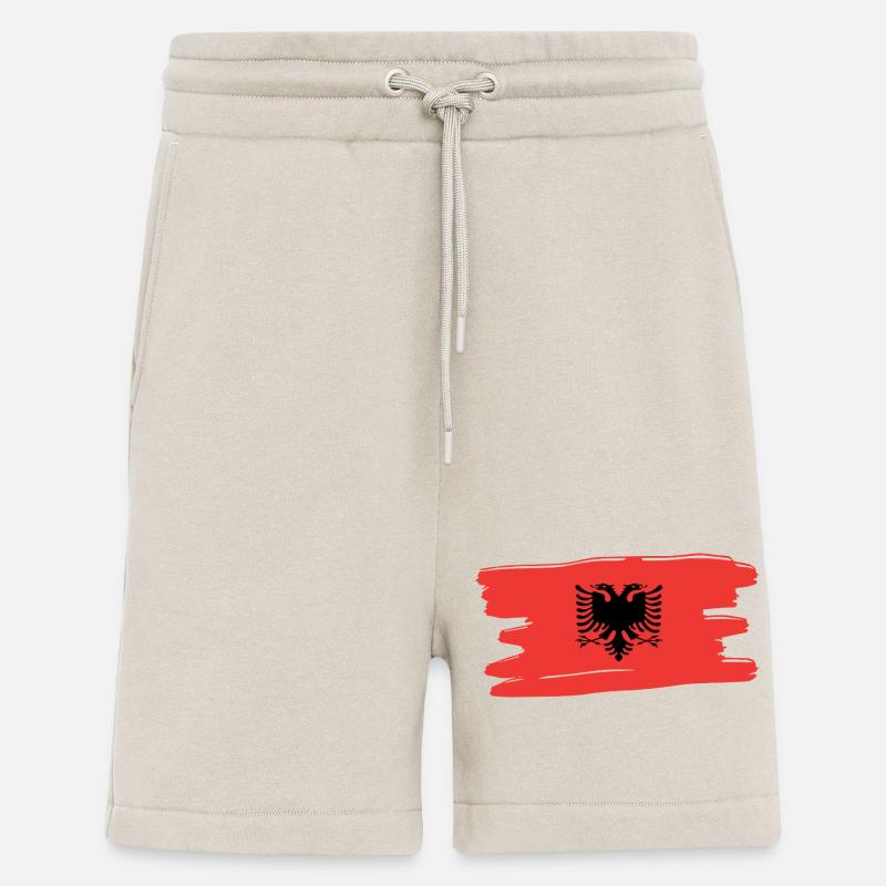 Albanais drapeau albanais, drapeau - Short bio décontracté fabriqué en UE - WARM CLAY