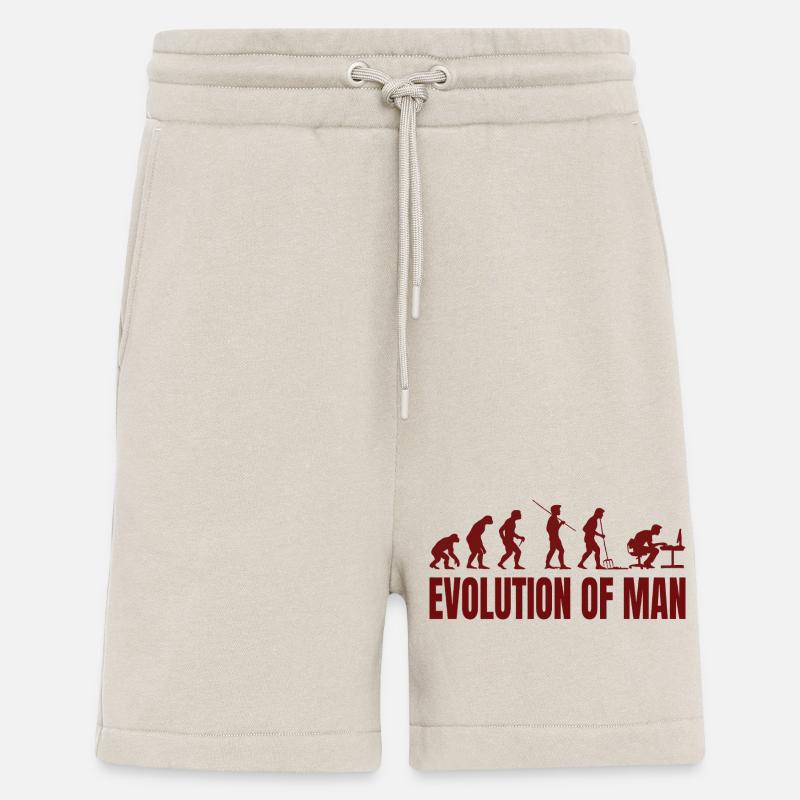 Computer PC Evolution Computer Scientist Programmer - Shorts - made by SPREAD - WARM CLAY