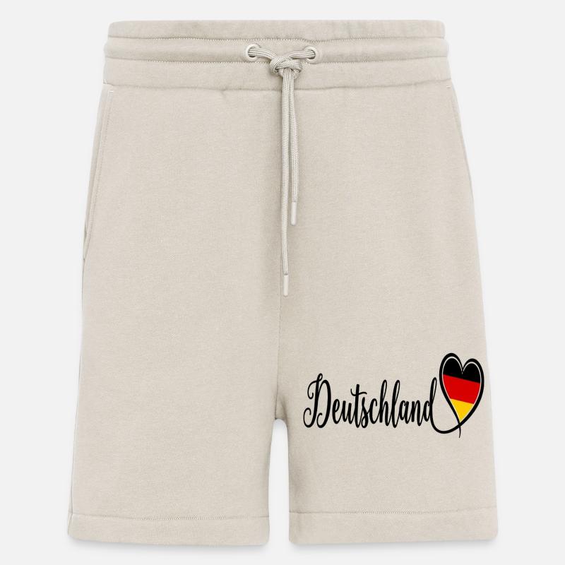Deutschland Herzflagge Script - Shorts - made by SPREAD - WARM CLAY