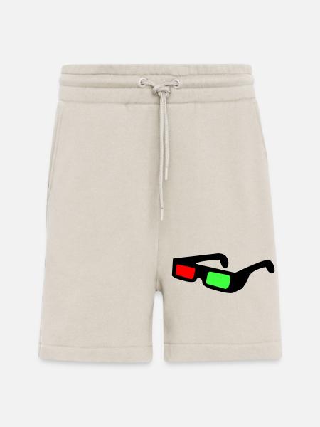 Blocs néon dans le contraste nocturne - Short bio décontracté fabriqué en UE - WARM CLAY