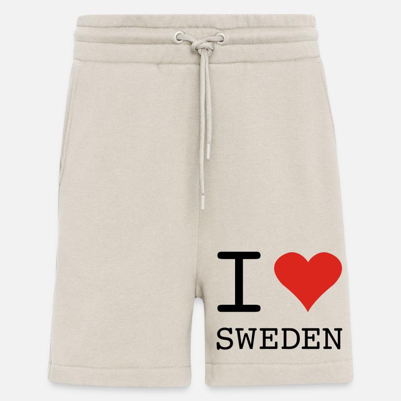 J’AIME LA SUÈDE Schweden - Short bio décontracté fabriqué en UE - WARM CLAY