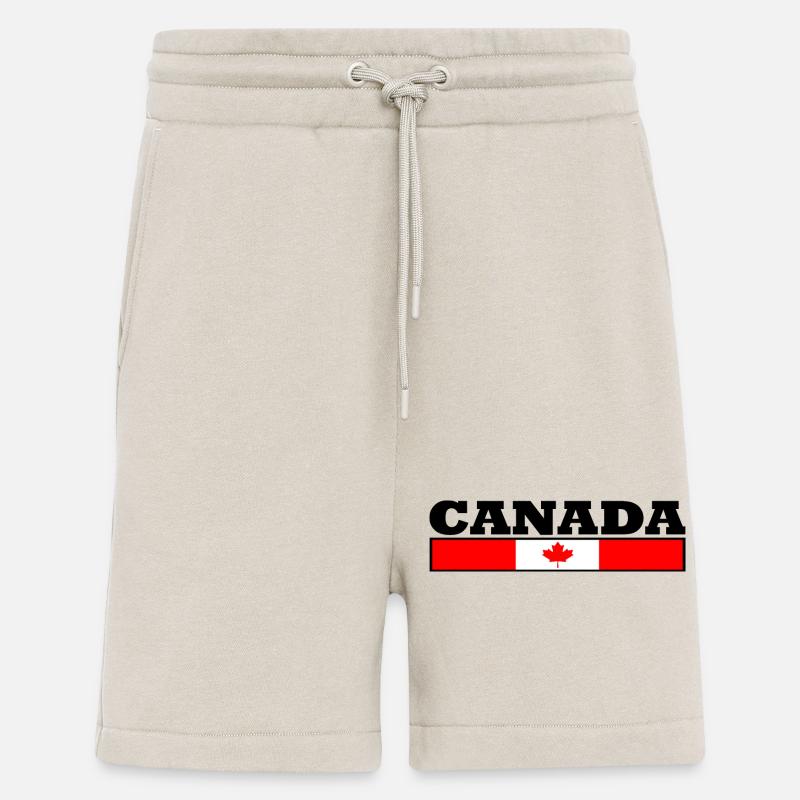 Drapeau du Canada - Short bio décontracté fabriqué en UE - WARM CLAY