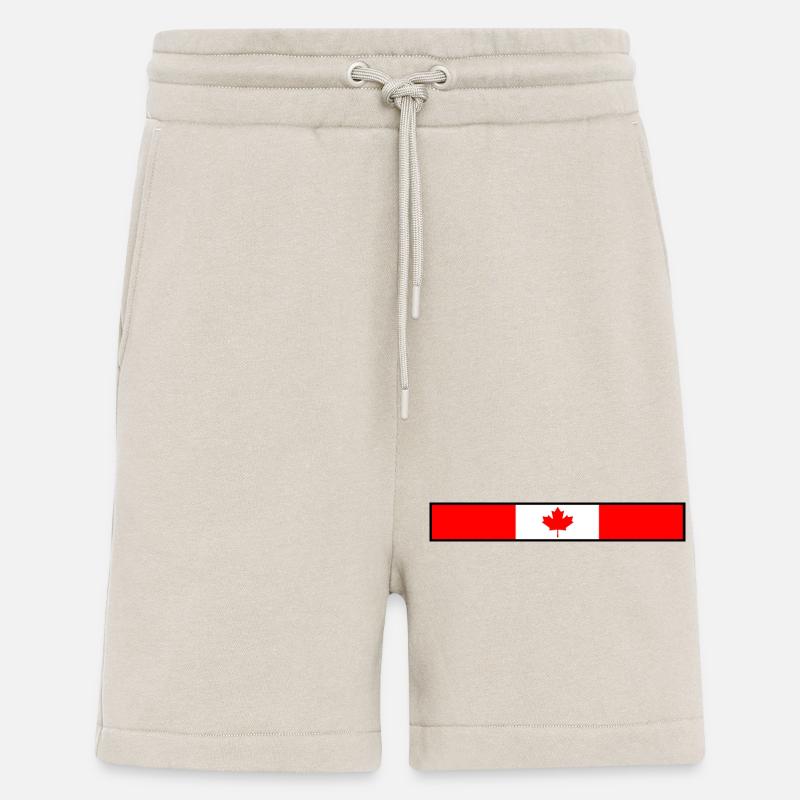 Drapeau du Canada - Short bio décontracté fabriqué en UE - WARM CLAY
