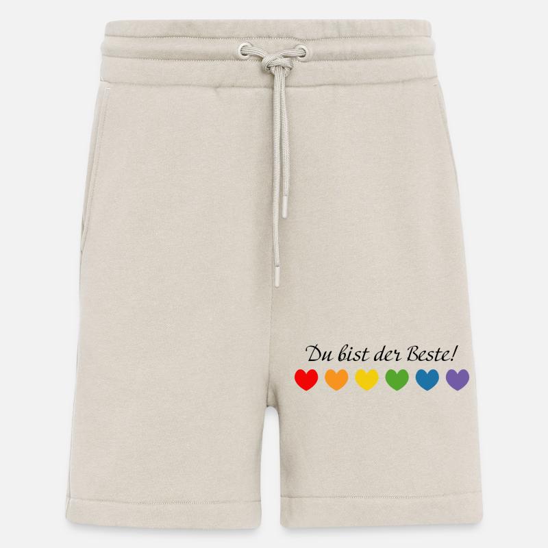 Regenbogenherzchen du bist der Beste - Shorts - made by SPREAD - WARM CLAY
