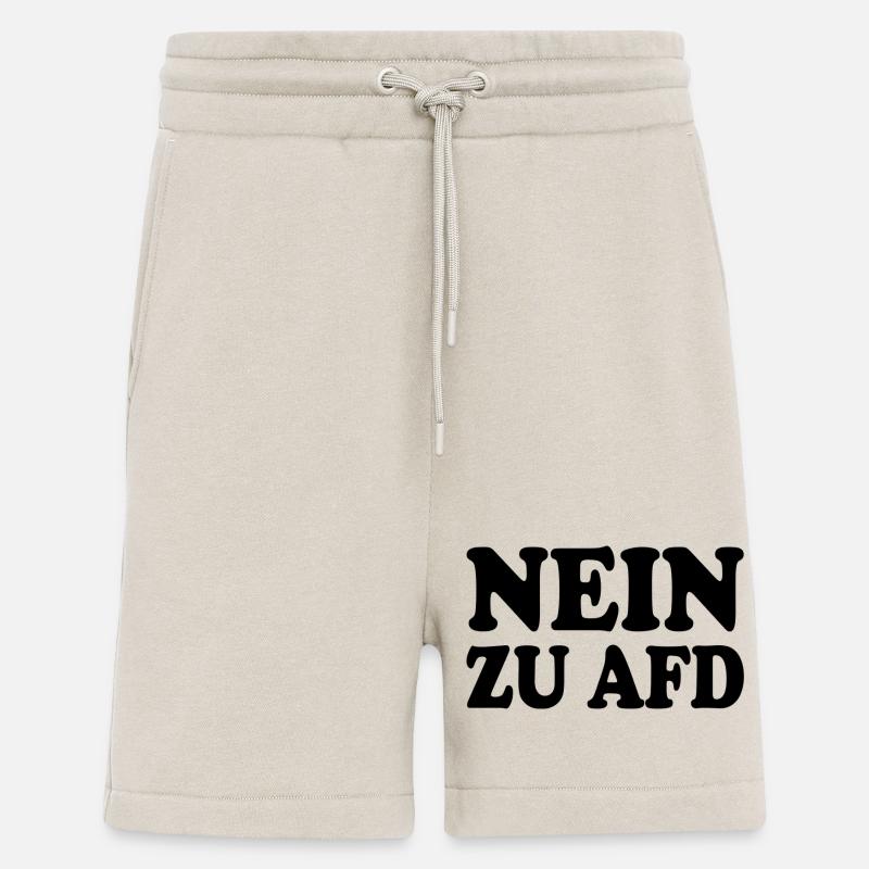 Non à afd - Short bio décontracté fabriqué en UE - WARM CLAY