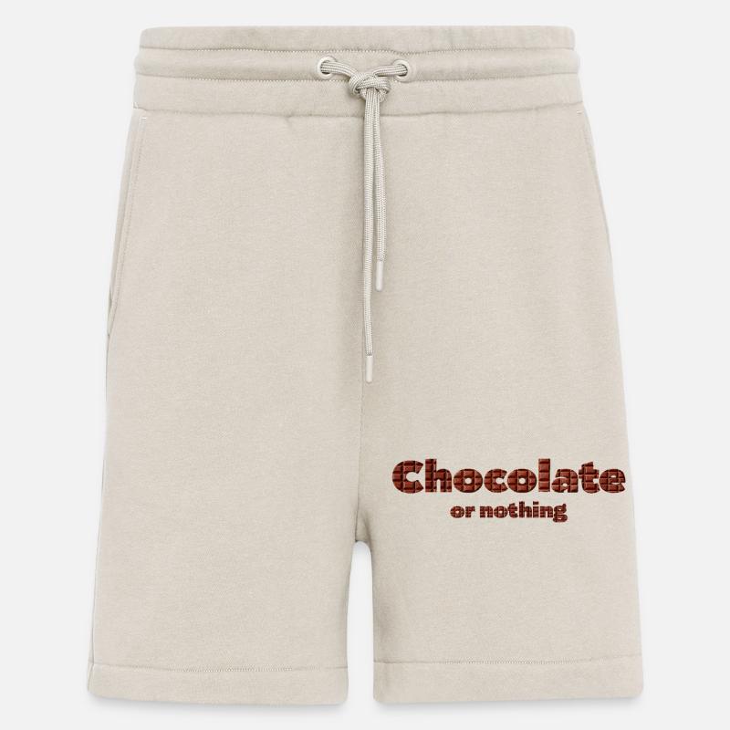 Chocolate pattern with 3D effect - Shorts - made by SPREAD - WARM CLAY