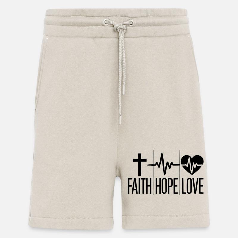 Glaube, Hoffnung und Liebe - Shorts - made by SPREAD - WARM CLAY