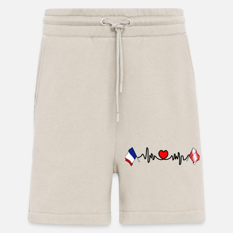 Herzfrequenz von Elsass, Frankreich - Shorts - made by SPREAD - WARM CLAY