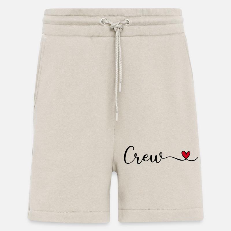 Crew mit Herz Design - Shorts - made by SPREAD - WARM CLAY