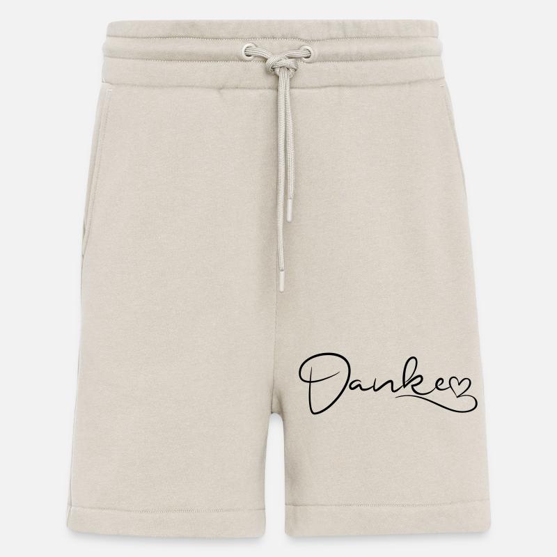 Danke Schrift mit Herz - Shorts - made by SPREAD - WARM CLAY