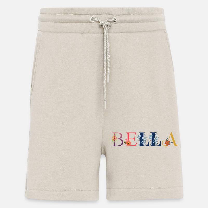 BELLA Name mit Blumen geschmückt - Shorts - made by SPREAD - WARM CLAY