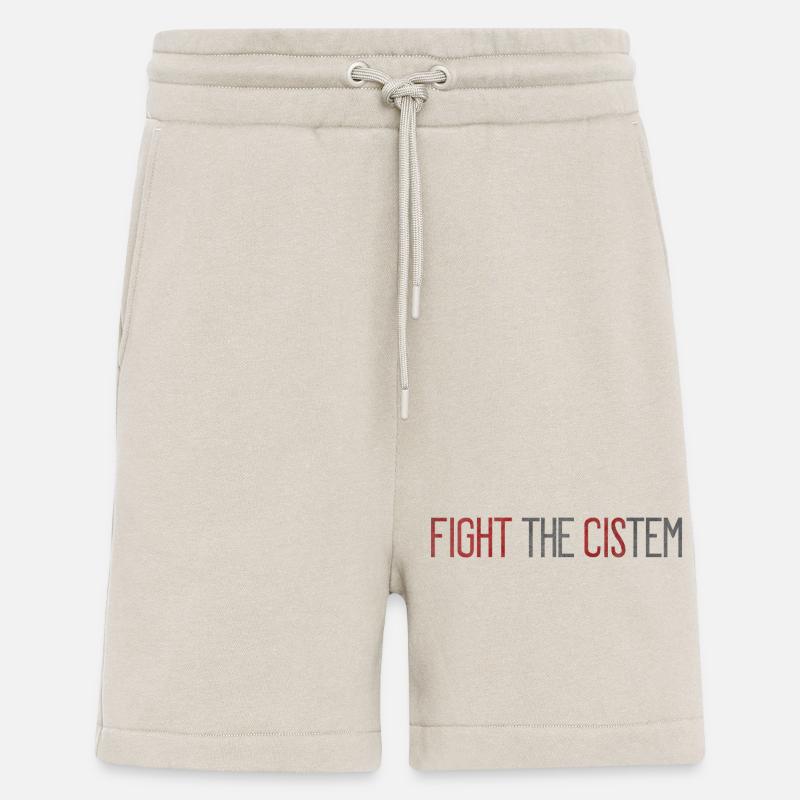 Fight The CIS-tem - Statement Against Binary - Shorts - made by SPREAD - WARM CLAY
