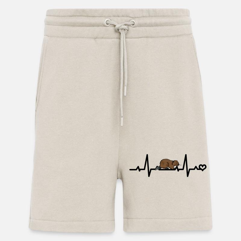 ECG de castor - Short bio décontracté fabriqué en UE - WARM CLAY