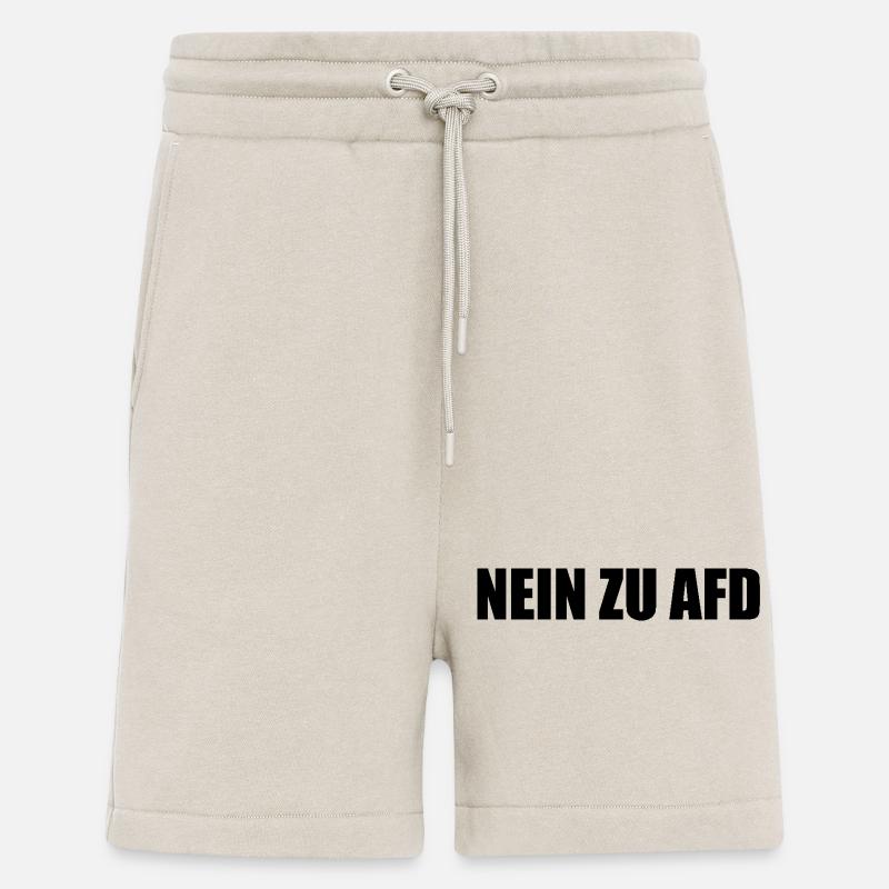 Non à afd - Short bio décontracté fabriqué en UE - WARM CLAY