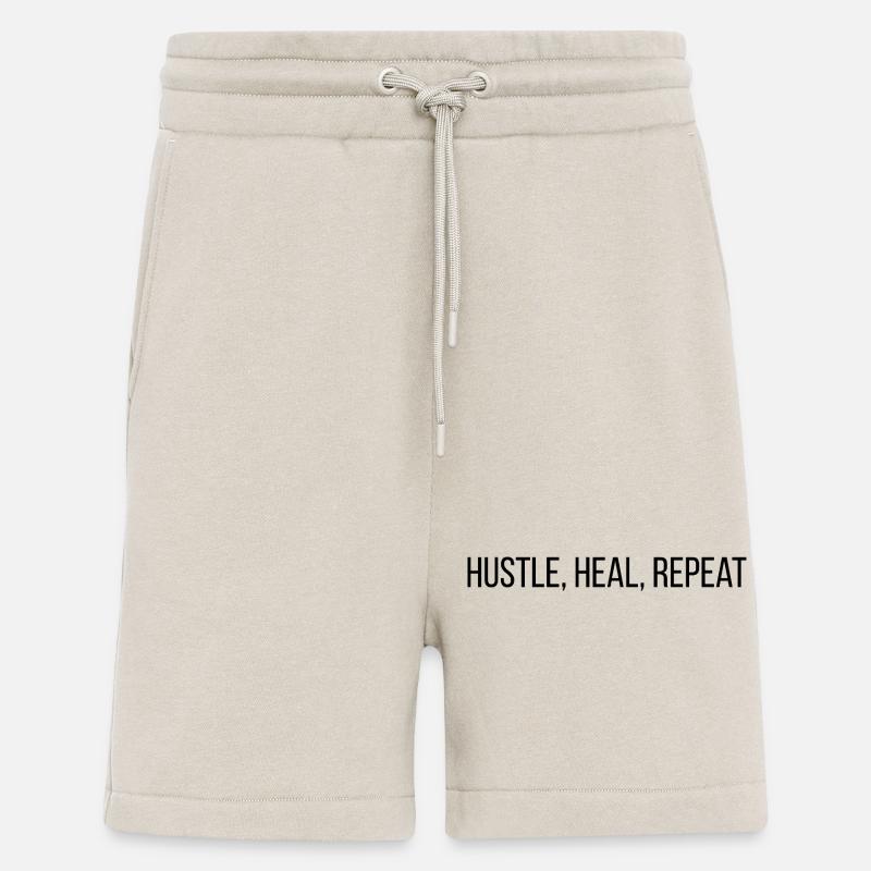 Hustle. Heal. Repeat. - Shorts - made by SPREAD - WARM CLAY