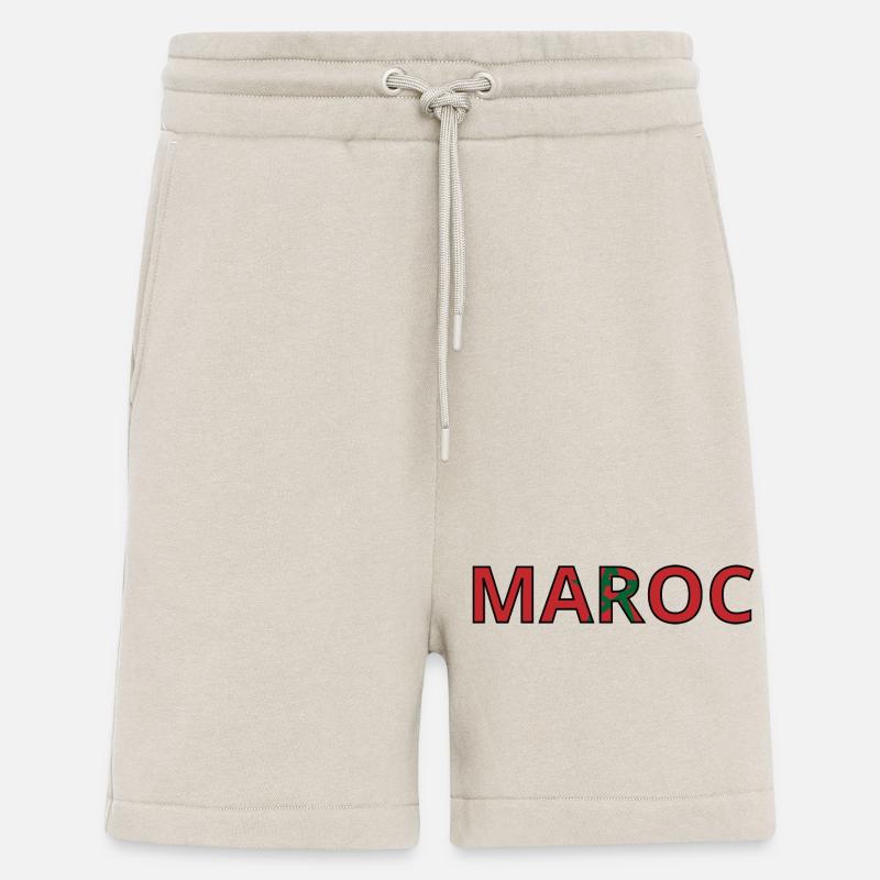 Drapeau Maroc - Short bio décontracté fabriqué en UE - WARM CLAY