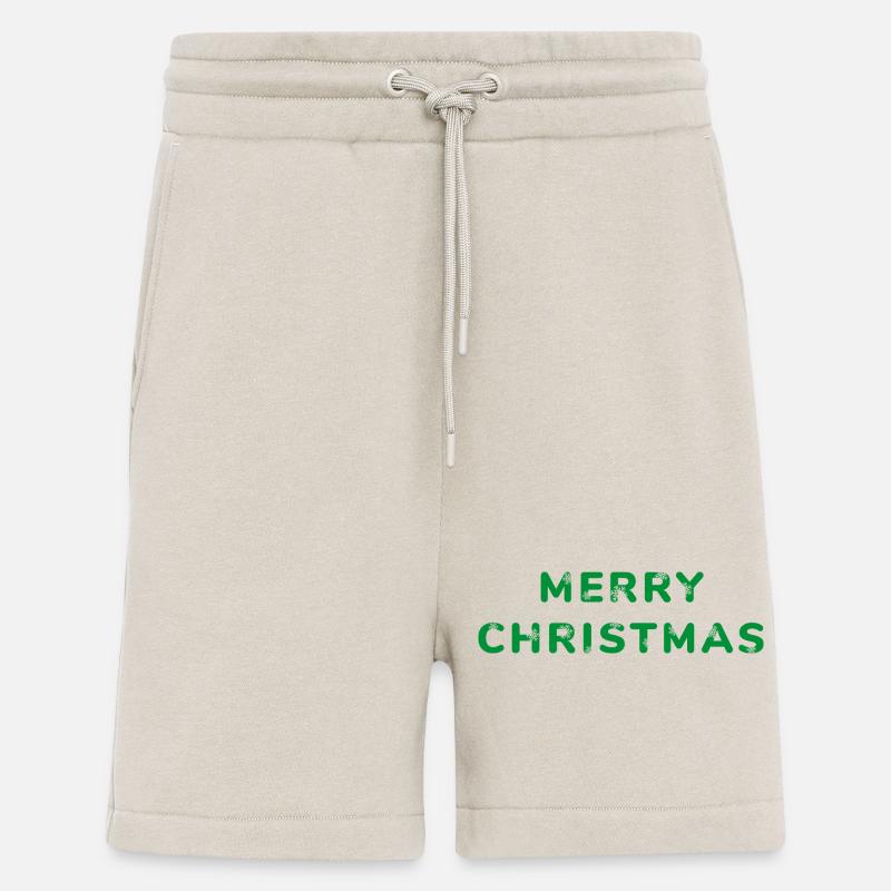 Joyeux Noël : Style festif vert - Short bio décontracté fabriqué en UE - WARM CLAY