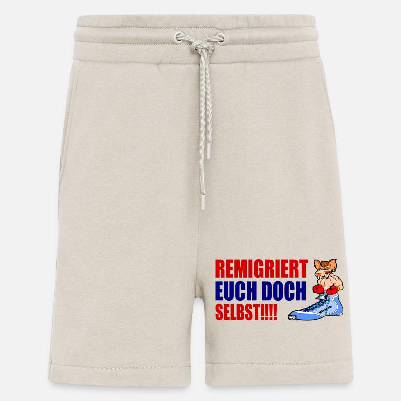 Remigrate yourselves - Shorts - made by SPREAD - WARM CLAY