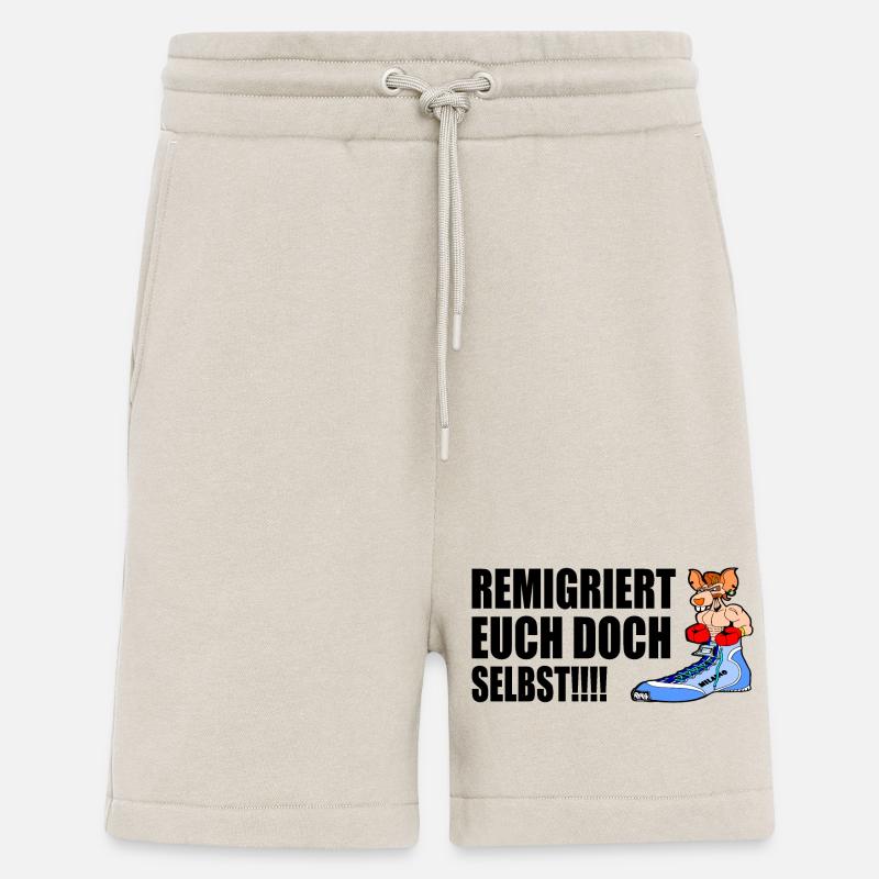 Remigrate yourselves - Shorts - made by SPREAD - WARM CLAY