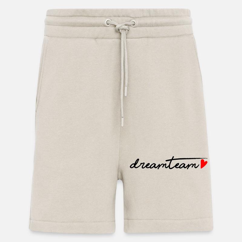 Équipe de rêve cœur rouge - Short bio décontracté fabriqué en UE - WARM CLAY