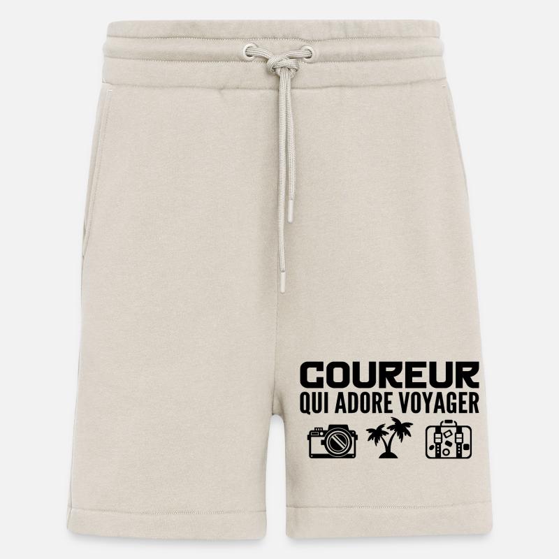 Voyageurs & Coureurs : Passion & Découverte - Short bio décontracté fabriqué en UE - WARM CLAY