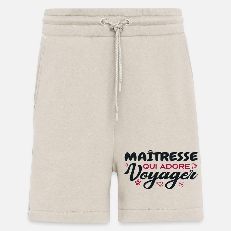 Maîtresse globe-trotteuse passionnée de voyages - Short bio décontracté fabriqué en UE - WARM CLAY