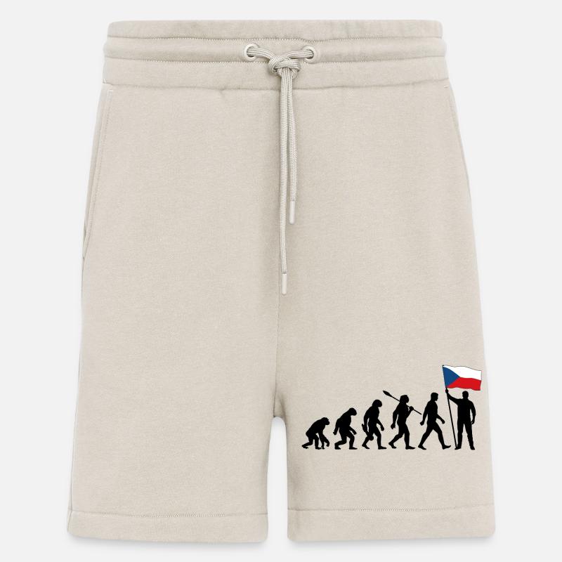Tschechien - Evolution - Flagge - Nation - Shorts - made by SPREAD - WARM CLAY