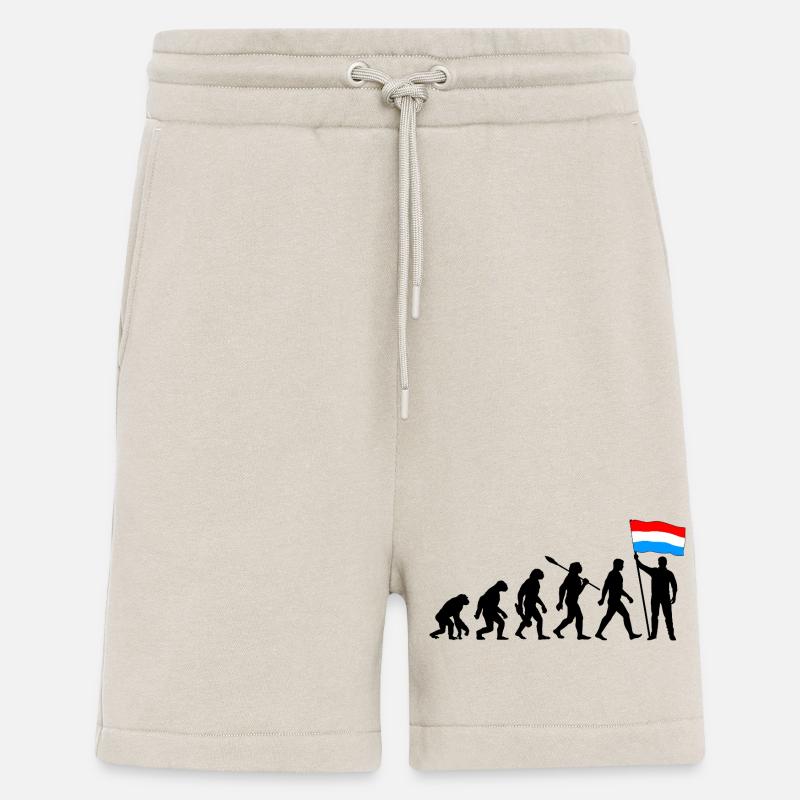 Luxemburg - Evolution - Flagge - Nation - Shorts - made by SPREAD - WARM CLAY