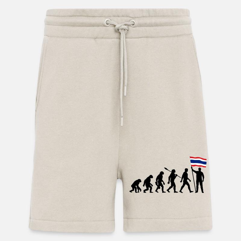 Thaïlande - Evolution - Drapeau - Nation - Short bio décontracté fabriqué en UE - WARM CLAY