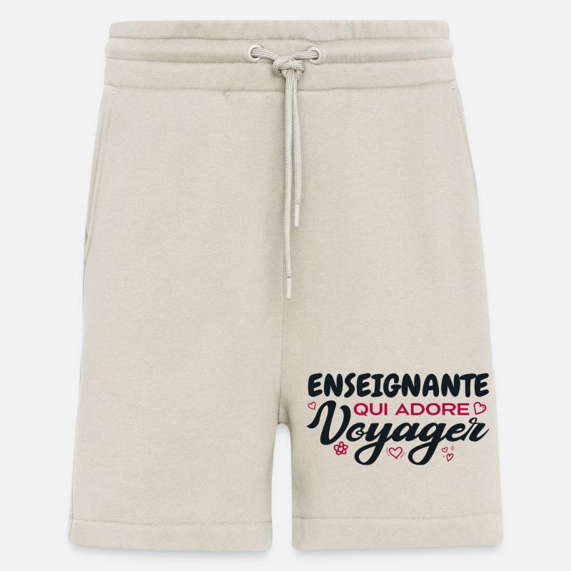 Enseignante globe-trotteuse passionnée de voyages - Short bio décontracté fabriqué en UE - WARM CLAY