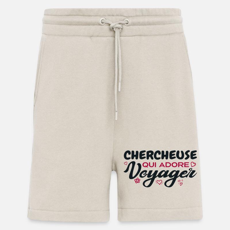 Chercheuse globe-trotteuse passionnée de voyages - Short bio décontracté fabriqué en UE - WARM CLAY