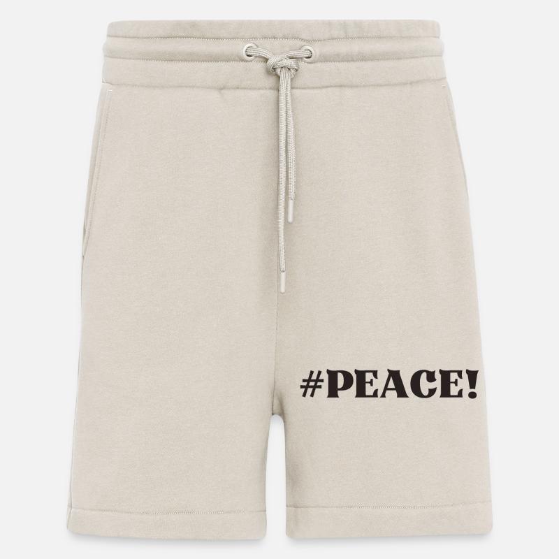 #Peace paix - Short bio décontracté fabriqué en UE - WARM CLAY
