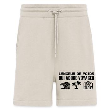 Voyageurs & Lanceurs de poids : Passion & Sport - Short bio décontracté fabriqué en UE - WARM CLAY - Devant