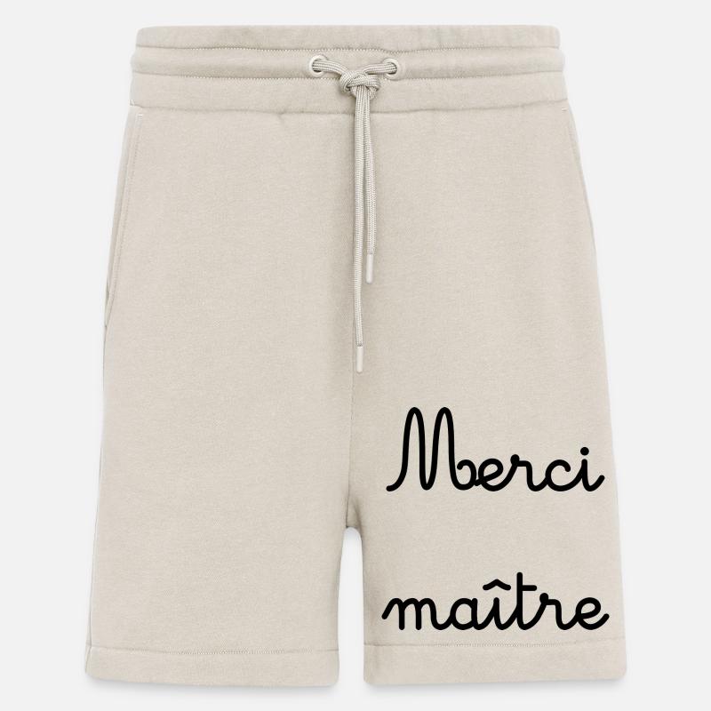 MAÎTRE. MERCI. MERCI MAÎTRE - Short bio décontracté fabriqué en UE - WARM CLAY
