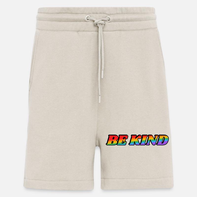 Sei freundlich Regenbogentext - Shorts - made by SPREAD - WARM CLAY