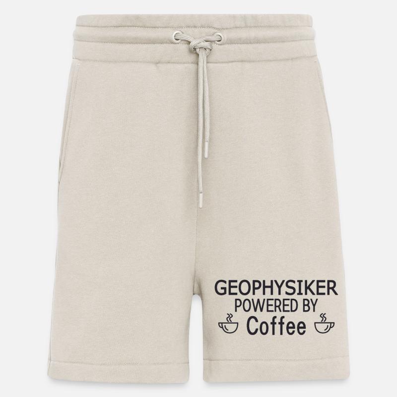 Geophysicist Powered By Coffee Geophysics - Shorts - made by SPREAD - WARM CLAY
