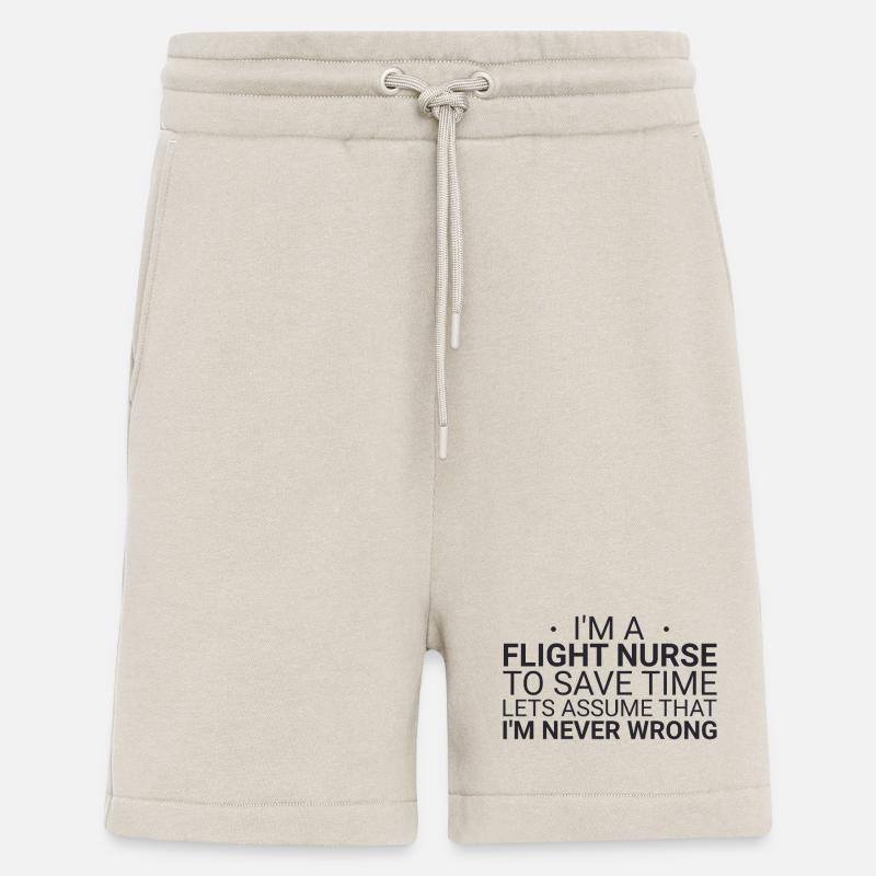 Flight Nurse Never Wrong Luftrettung - Shorts - made by SPREAD - WARM CLAY