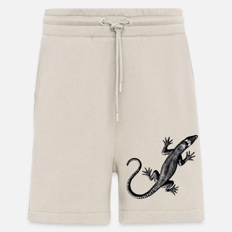 Grafik einer Eidechse - Shorts - made by SPREAD - WARM CLAY