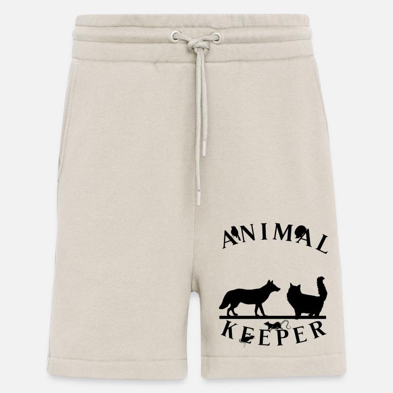 Lustiger Tierpfleger Spruch- Tierhalter - Shorts - made by SPREAD - WARM CLAY