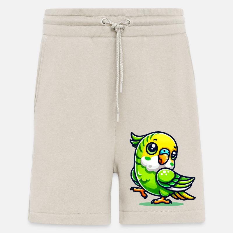 perruche ondulée - Short bio décontracté fabriqué en UE - WARM CLAY