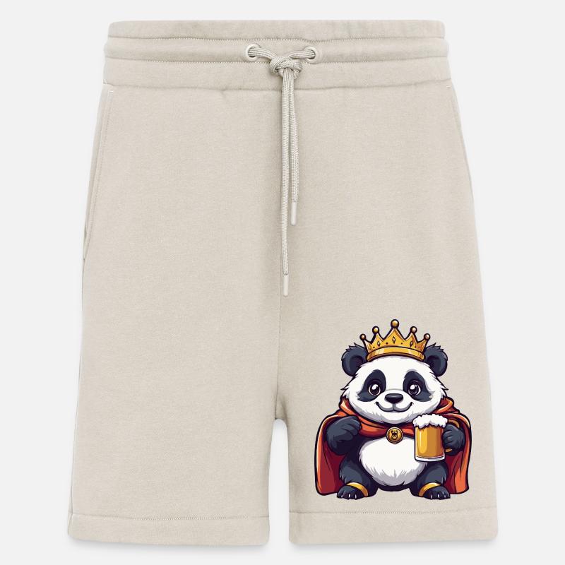 Panda Bière Drôle - Short bio décontracté fabriqué en UE - WARM CLAY