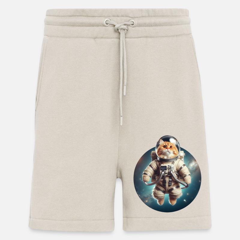 Chat de l’espace - Short bio décontracté fabriqué en UE - WARM CLAY