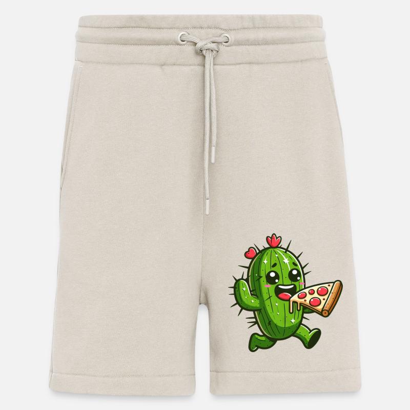 Süßer Kaktus Pizza Herz Comic - Shorts - made by SPREAD - WARM CLAY