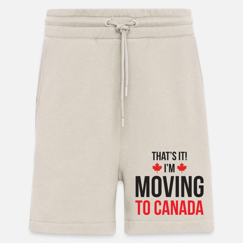 C'est tout! Je déménage au Canada - Short bio décontracté fabriqué en UE - WARM CLAY