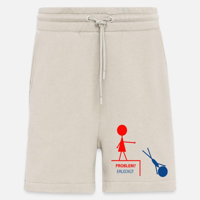 Funny saying – problem? Done! - Shorts - made by SPREAD - WARM CLAY